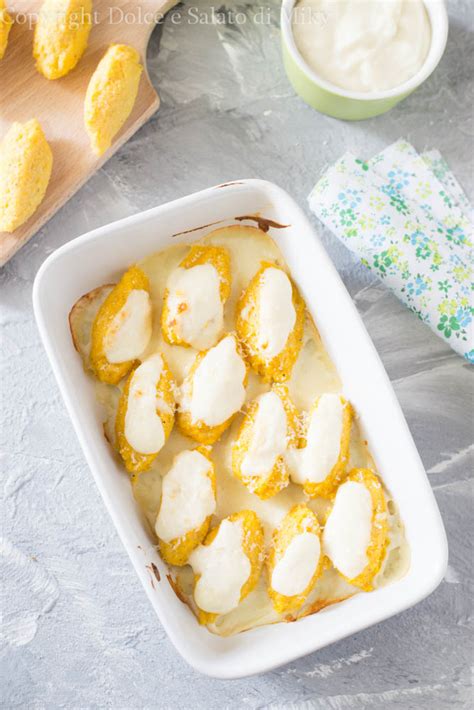 A differenza della farina di mais ricavata dalla macinazione del solo chicco, la farina integrale è invece ricca anche di germe e fibra farina di mais tostato da impanature: Gnocchi di polenta con fonduta di formaggi al forno