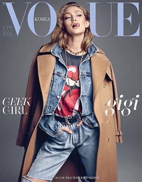 Celine coat michael kors era baby camel hair wool leather trim smart uk 10 eu 38. Gigi Hadid Rocks New Season Looks in Vogue Korea Cover ...