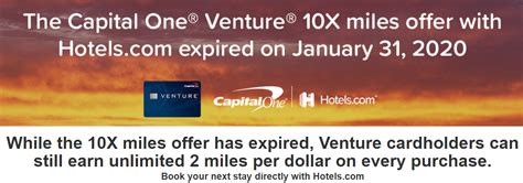 Capital One Venture Hotels.com 10% Benefit Has Now Ended - Doctor Of Credit