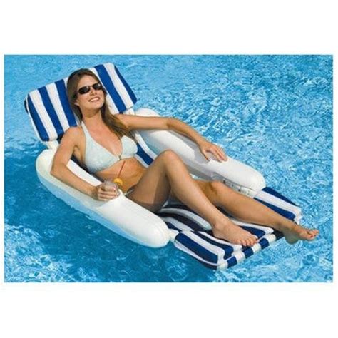 Pool noodles, inflatable pool toys, beach balls, pool games SunChaser+Padded+Floating+Luxury+Lounger+Chair,+Loungers ...