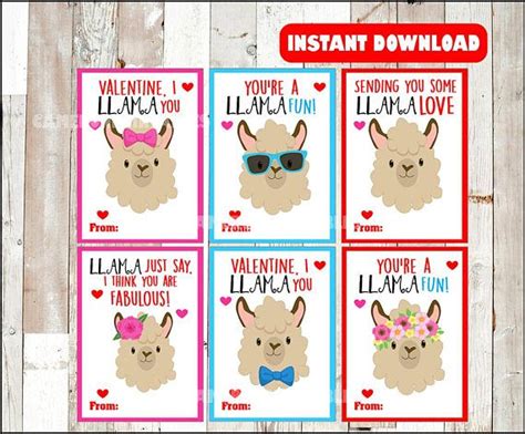 Animal puns are always a favourite, and this list of 40 llama jokes will have you rolling on the floor laughing. Llama Valentine Day Cards Alpaca Love Cards Kids ...