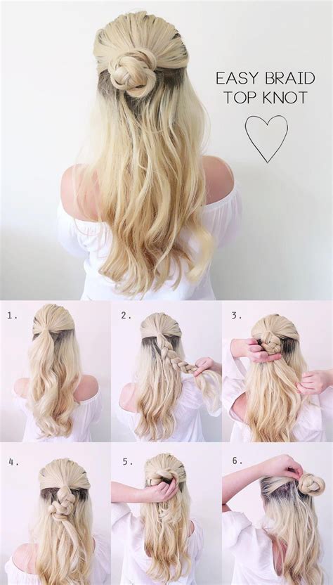 A person with hairstyles for long hair takes much time to but with this article, i assure you, it will be very easy to make your long hair more beautiful and attractive. Hair Tutorial | VERY Easy Summer Braided Top Knot | Grace ...