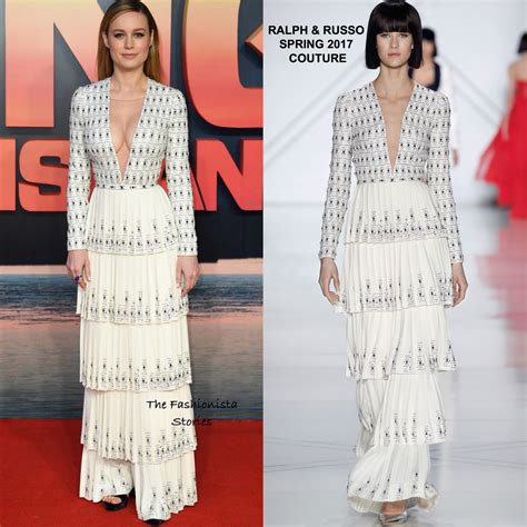 Brie talks about her experience filming the movie kong: Brie Larson in Ralph & Russo Couture at the 'Kong: Skull ...