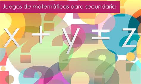 We did not find results for: 11 juegos con problemas de matemáticas para secundaria