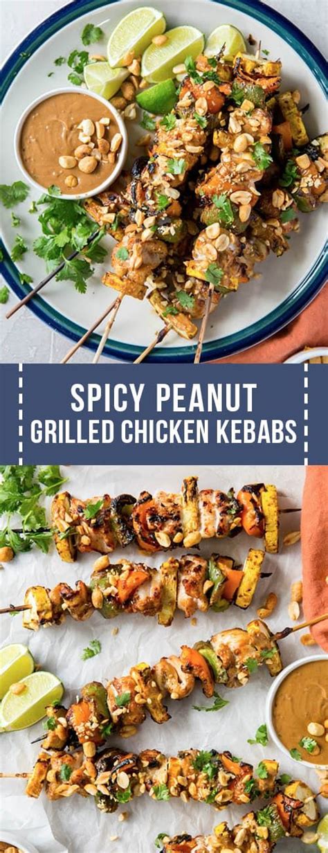 Get marinades and grilling tips for moist, tasty chicken kabobs. Fire up your grill try to these flavorful Spicy Peanut ...