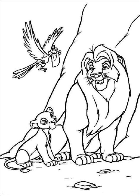 1) if you have javascript enabled you can click the print link in the top half of the page and it will automatically print the coloring page only and ignore the advertising and navigation at the top of the page. Free Printable Simba Coloring Pages For Kids