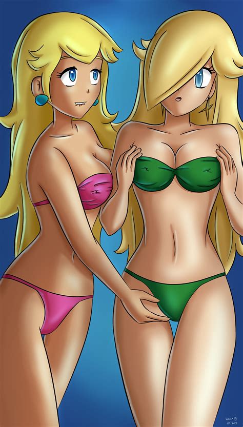 Nessa, hilda, cynthia, marnie, and beau (sakimichan) pokemon. Rule 34 - 2girls bikini biting lip blonde hair blue eyes ...