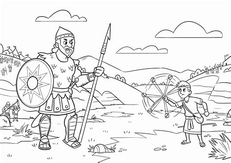 The lord does not look at the things man looks at. David and Goliath Coloring Pages - Best Coloring Pages For ...