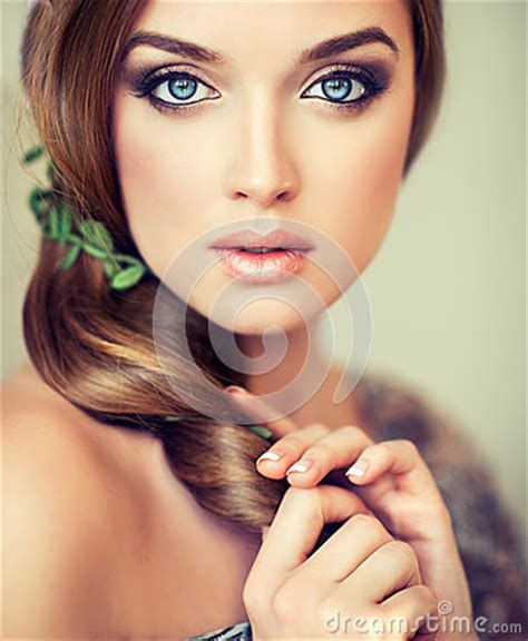 He bangs huge lady in the restroom. Pretty Girl With Big Beautiful Blue Eyes. Stock Photo ...