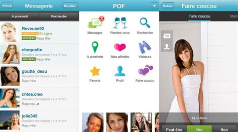 After signing up pof.com allows you to search other single people for free. App POF, rencontres avec des anglophones majoritairement ...
