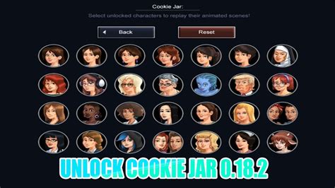 When open the new game, click on the phone and then click on the wifi and then click on the cookie line and on the main menu, click on the cookie jar section to open full character. Summertime Saga 0.18.2 Cookie Jar Unlock - YouTube