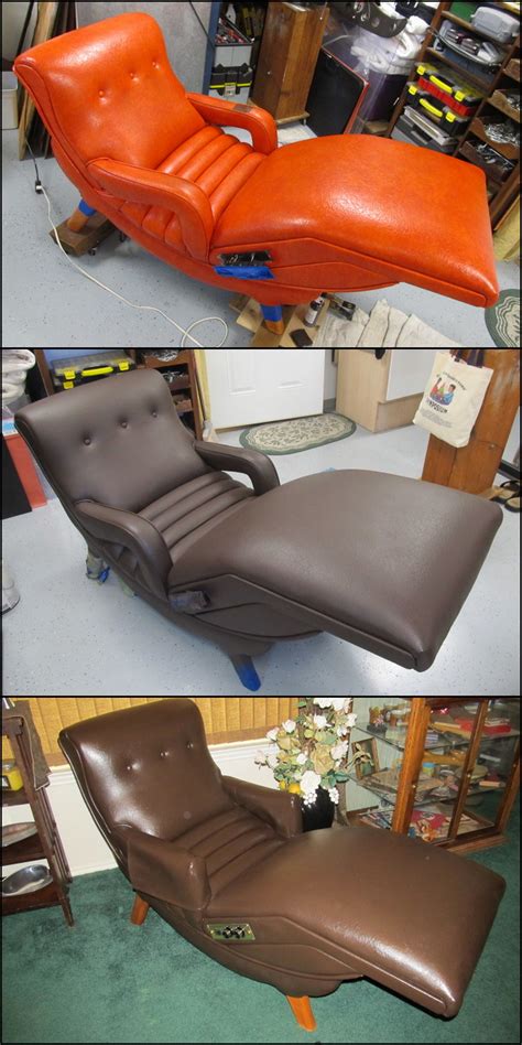 At lounge repair guys furniture recovering is our speciality and we offer recovering services for dining chairs, medical and dental chairs, as well as commercial furniture upholstery. Peter used Espresso Rub 'n Restore to dye his vintage ...