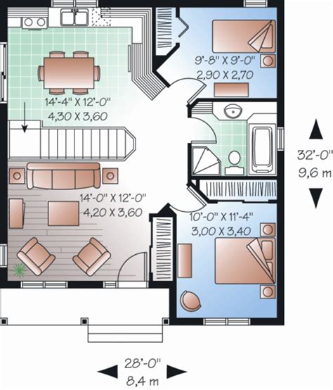 Check spelling or type a new query. Cottage Style House Plan - 2 Beds 1 Baths 835 Sq/Ft Plan ...