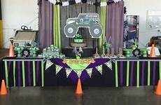 monster party jam birthday digger grave decorations gravedigger truck trucks catchmyparty birthdaybuzz cake 3rd choose board