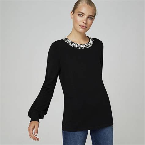 Meanwhile, agent p stops dr. Karl Lagerfeld Paris Pearl Neck Bow Back Sweater | Karl ...