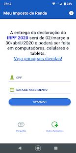 Estou tentando entregar minha declaração, mas o app não permite, pois ele exige o preenchimento de um. Meu Imposto de Renda - Apps no Google Play