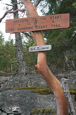 It is 180 km long, with 12 huts along the trail for campers or hikers to take shelter in. Sunshine Coast (British Columbia) - Wikipedia