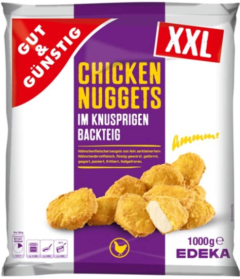 Was kostet chicken nuggets bei rewe? GUT & GÜNSTIG Chicken Nuggets im Backteig von Edeka