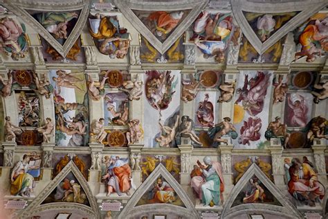 The building was only completed c. Michelangelo, detail of the ceiling of the Sistine Chapel ...