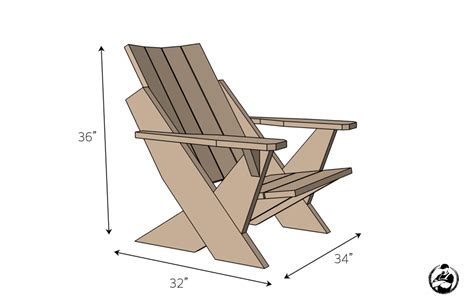 These free chaise lounge plans will cover building lots of beautiful and exceptional designs of pool chairs to make great gifts for outdoor lovers. Easy Modern Adirondack » Rogue Engineer in 2020 | Modern ...