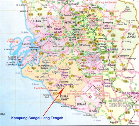 14.5, jalan besar, 45500 selangor. JKKK(P) Kampung Sungai Lang Tengah,: PETA DAERAH KUALA LANGAT