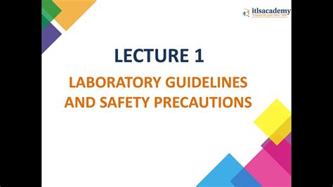 It is the responsibility of everyone working in the laboratory. LABORATORY GUIDELINES AND SAFETY PRECAUTIONS - YouTube