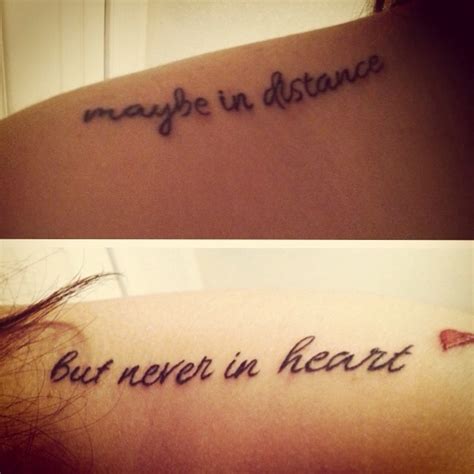 Tatuagem feita por joy tattooer de uberlândia. "together forever never apart , maybe in distance never in ...