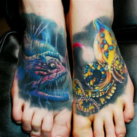 Check spelling or type a new query. Angler fish vs. Blue ring octopus tattoo | Octopus tattoo ...
