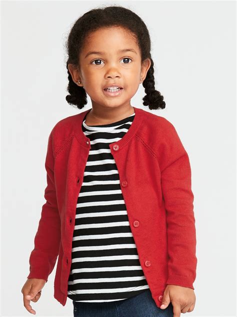 Shein drop shoulder slit hem cardigan. Button-Front Crew-Neck Cardigan for Toddler Girls | Crew ...
