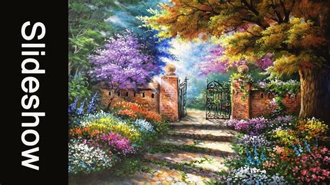 Bring the beautiful gardens into your own home and enjoy the calmness of outdoor in your living room. Beautiful Garden Gates Acrylic Painting (40 x 50cm ...