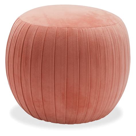 The poufs with two levels form a graphic element, which combines softness with. Velvet Pleated Round Pouf Ottoman, Multiple Colors by Drew ...