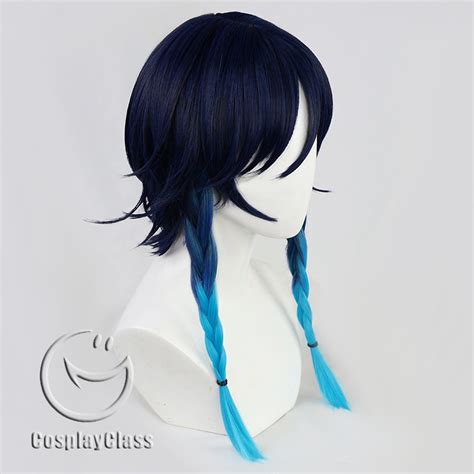 It's made from satin and glitter tulle with accents of brocade, velvet and lace. Genshin Impact Venti Cosplay Wig - CosplayClass