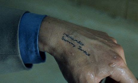 What the tattoos really say: kyleflowen: always remember Sammy Jankis. | Movie tattoos ...