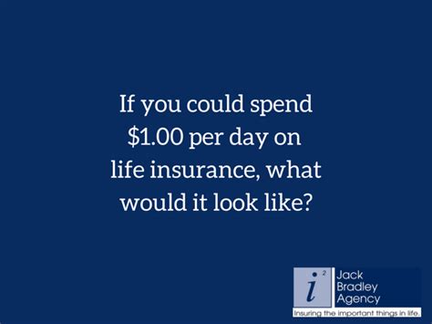 What to consider when purchasing life now that you have an idea how much life insurance you need, the next step is to get quotes from but if you're purchasing your own life insurance, you can and should take these into consideration. How much Life Insurance Can You Get for One Dollar A Day? | Jack Bradley Agency