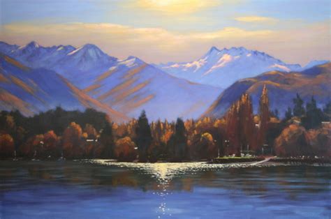 Lake tekapo to wanaka is a nz must do. Lakefront, Wanaka - Philip Beadle - Eade Art Gallery ...