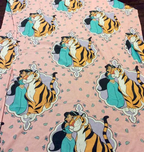 Princess jasmine was very much occupied with the preparation of greeting card which she will present to aladdin. Vintage Aladdin Twin Flat Sheet Featuring Princess Jasmine ...