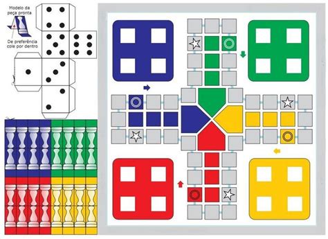 Juegos de mesa de toda la vida imprimibles. ludo para imprimir - Dicas Legais em 2020 | Como fazer um ...