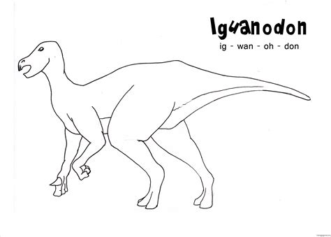 (a new window will open so you can download without leaving this page). Iguanodon Dinosaur Coloring Page - Free Coloring Pages Online