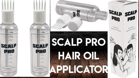 Measurements built into bottle, will not wear off comes in assorted colors pink and black easy to fill and squeeze even coverage easy to use no mess. Scalp pro hair oil applicator bottle review | review 7 ...