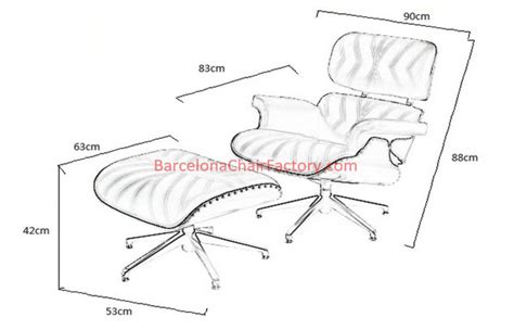 Eames desk and storage units dimensions shown in the drawings are engineering. Remarkable Eames Chair Dimensions with Eames Style Lounge ...