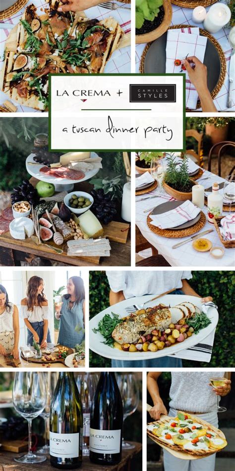 For your next italian themed dinner party, if you are unable to eat outside, consider bringing the outdoors in to you. A Tuscan Dinner Party with Camille Styles - La Crema
