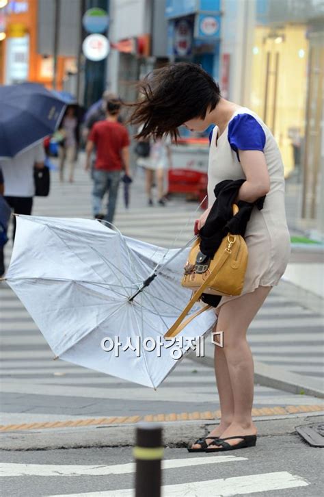 태풍 상륙 직후 인터넷에는 태풍 피해를 입었다는 네티즌들의 사진이 쏟아져 올라왔습니다. 포토 태풍 볼라벤 북상, 강풍에 뒤집어진 우산