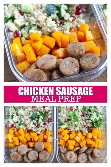 Spicy andouille and italian herb) so try new types throughout the week. Chicken Sausage Meal Prep Bowls- Filled with al fresco ...