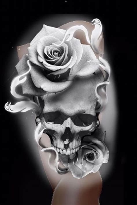 By choosing uncommon places, and combining different tattoos, you will be able to fully show your artistic side and your character. ThisnThat | Skull rose tattoos, Skull tattoo design, Body ...