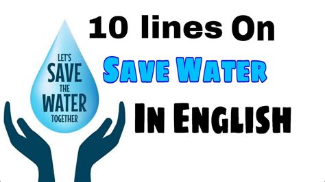 Sprinkling is healthier on the plants than putting additional water with. Easy 10lines on Save Water in English // essay on save ...