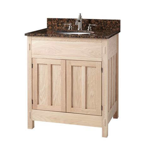 If you like narrow bathroom vanities, you might love these ideas. 24" Unfinished Narrow Depth Mission Hardwood Vanity for ...