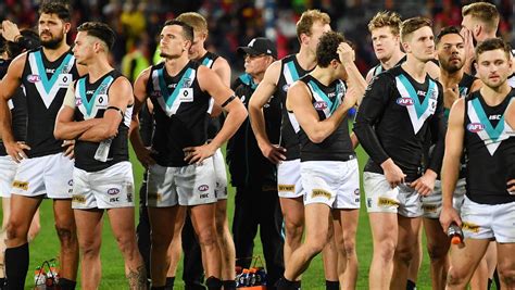 Hurting after last weekend's shock loss to the western bulldogs talia is the crows' no.1 key defender in the official afl player ratings (176th overall), up against. This group of Port Adelaide players seems to have ...