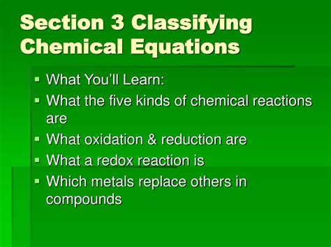 Types of chemical reactions classify each of these reactions as synthesis, decomposition, single. PPT - Chemical Reactions PowerPoint Presentation, free ...