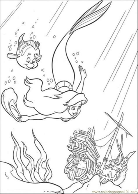 2000x1970 printable flounder coloring pages mermaid coloring pages disney. Ariel And Flounder Are Swimming Together Coloring Page for ...