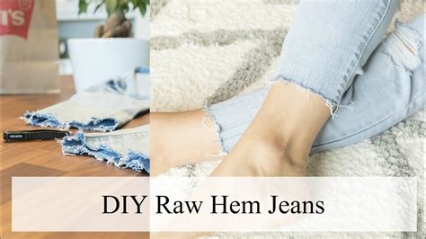 Of course, if diy isn't your thing, below are some shoppable options. DIY Raw Hem Jeans | How To Fray Jeans - YouTube